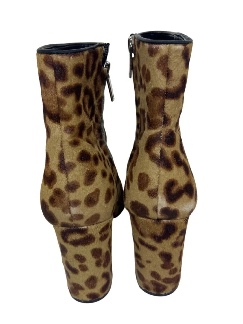 Marc Fisher LTD Ulanily Booties Women's 7.5 Leopard Print Pointed Toe Ankle